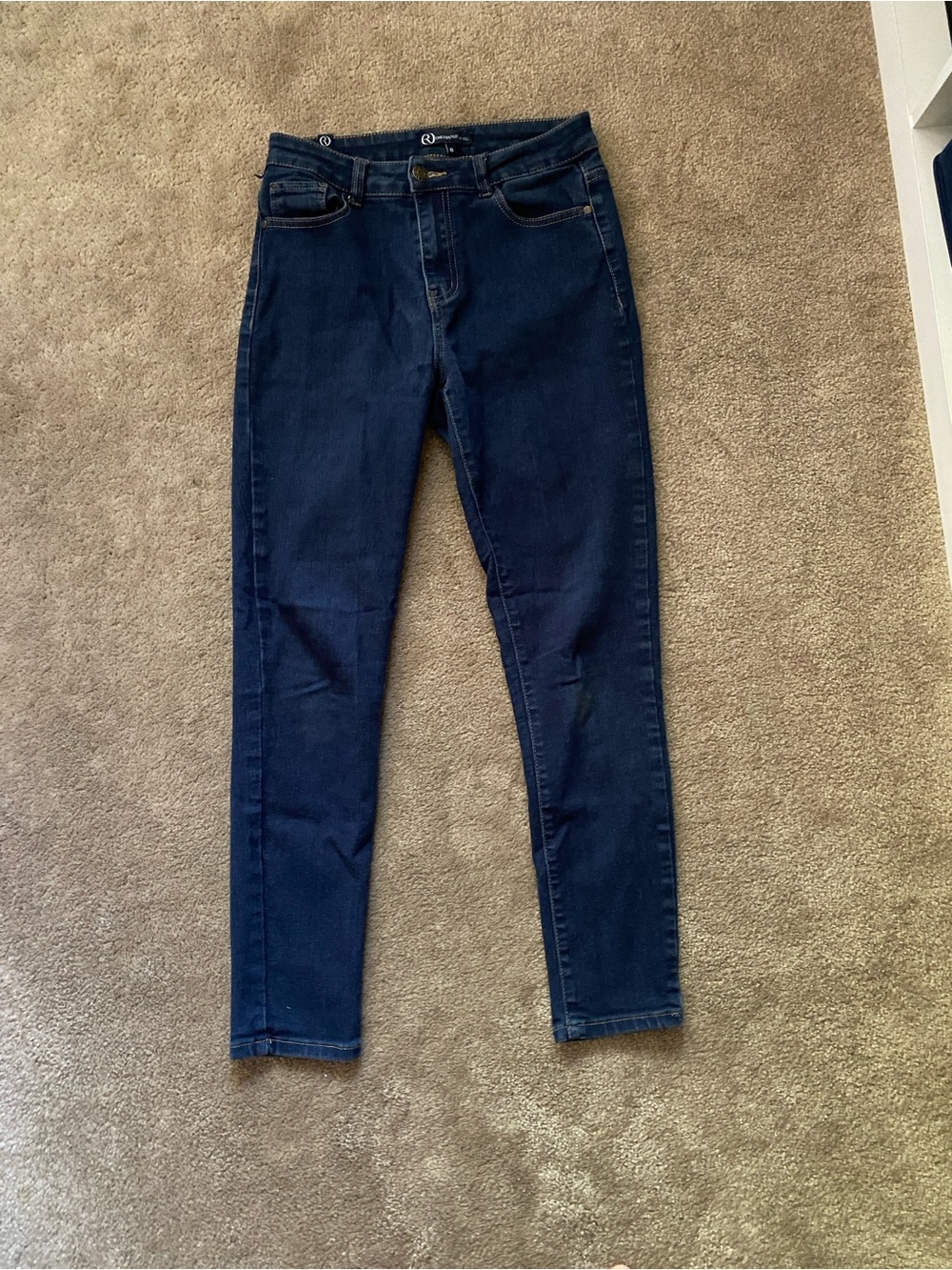 Women's Dark Indigo Skinny Jeans — Stretchy Slim Fit